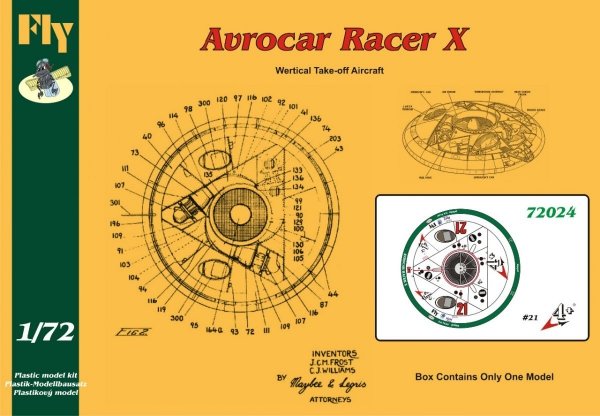 Fly 72024 Avrocar Racer X 4+ 1/72