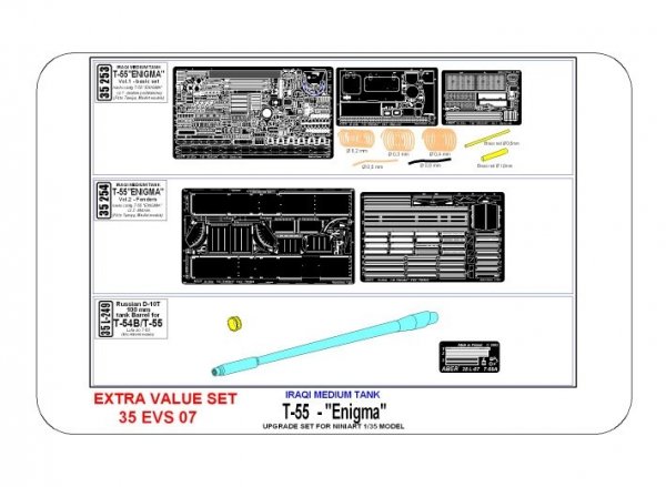 Aber EVS-07 T-55 ENIGMA (Fit to MiniArt model) 1/35