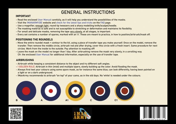 1 Man Army 48GEN522 RAF Roundels Hurricane Mk I/II 1/48