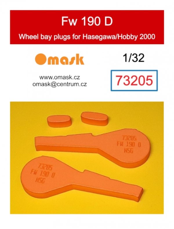 Omask 73205 Fw 190 D wheel bay plugs (for Hasegawa/Hobby 2000) 1/32