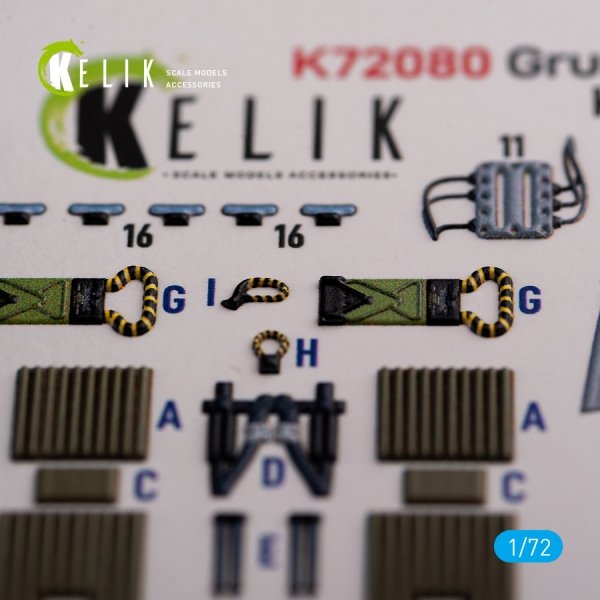KELIK K72080 Grumman A-6A Knight Rider interior 3D decals for Fujimi kit 1/72