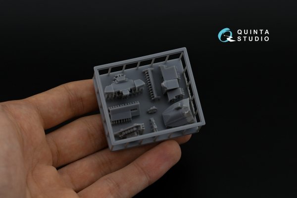 Quinta Studio QD+48490 F-4S Phantom II 3D-Printed &amp; coloured Interior on decal paper (Academy) (with 3D-printed resin parts) 1/48