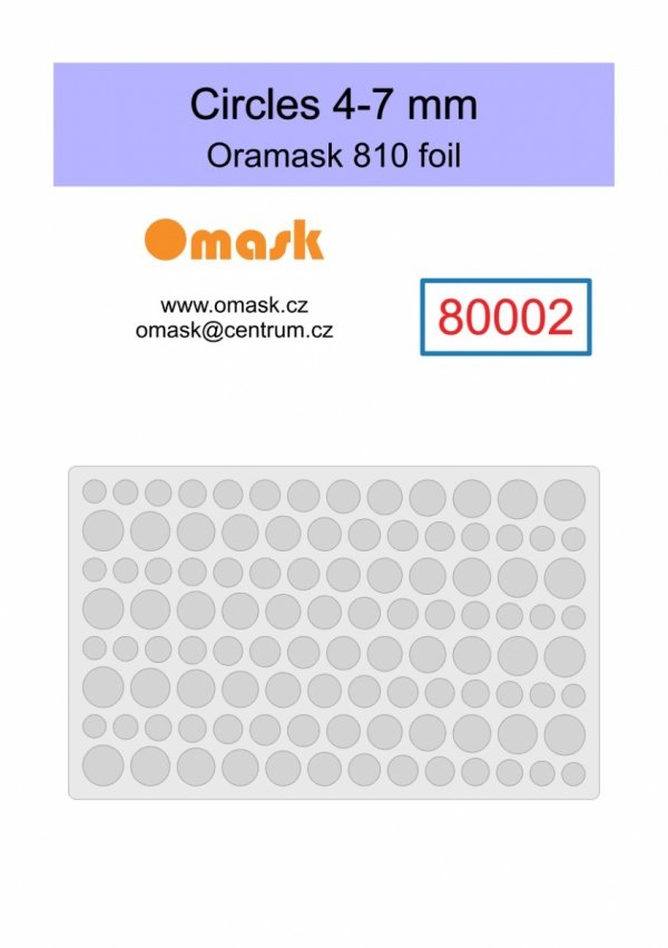 Omask 80002 Circles 4-7 mm (Oramask 810 foil)