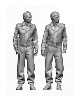 Glowel Miniatures 48009 WSS Tank Crew 44-45 1/48