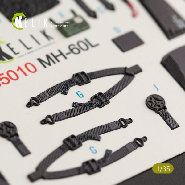 KELIK K35010 MH-60L BLACK HAWK INTERIOR 3D DECALS FOR KITTY HAWK KIT 1/35