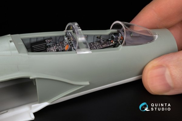 Quinta Studio QD+48490 F-4S Phantom II 3D-Printed &amp; coloured Interior on decal paper (Academy) (with 3D-printed resin parts) 1/48
