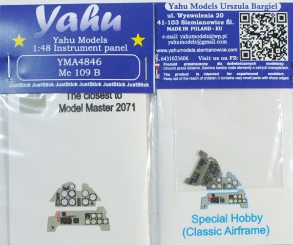 Yahu YMA4846 Me 109 B (Special Hobby=Classic Airframes) 1:48