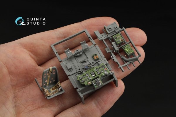 Quinta Studio QD35084 A6M2 Zero (Nakajima Prod.) 3D-Printed &amp; coloured Interior on decal paper (Border Model) 1/35