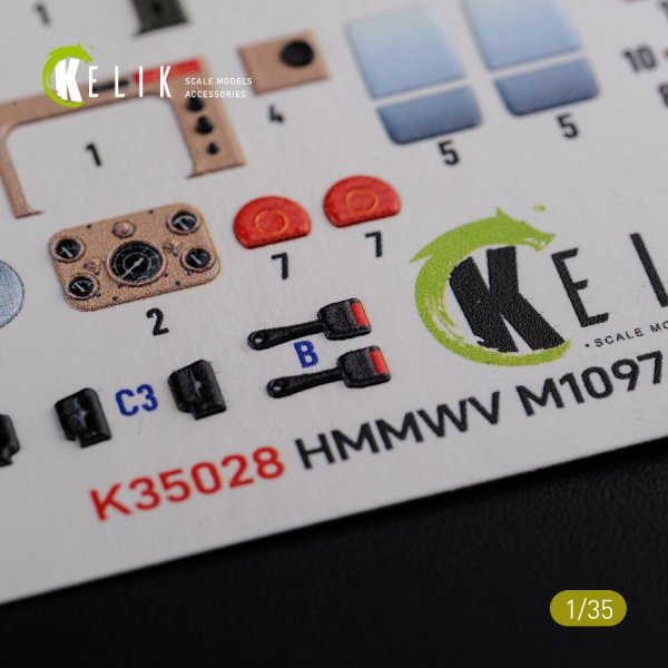 KELIK K35028 HMMWV M1097 3D Decal for ICM kit 1/35