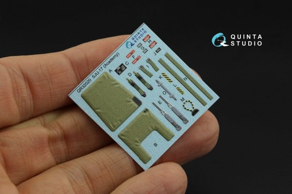 Quinta Studio QD32109 F/A-18C Late 3D-Printed &amp; coloured Interior on decal paper (Academy) 1/32