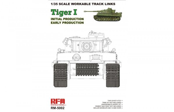 Rye Field Model 5002 Tiger I Workable Tracks 1/35