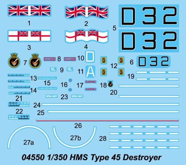 Trumpeter 04550 HMS Type 45 Destroyer (1:350)