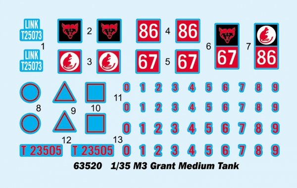I Love Kit 63520 M3 Grant Medium Tank 1/35