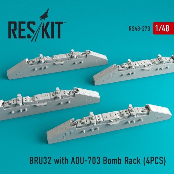RESKIT RS48-0273 BRU32 with ADU-703 Bomb Rack (4PCS) 1/48
