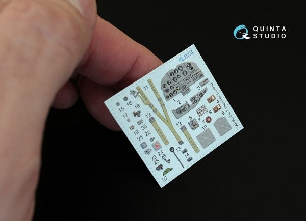 Quinta Studio QD48072 Il-2 Single seat 3D-Printed &amp; coloured Interior on decal paper (for kit) 1/48