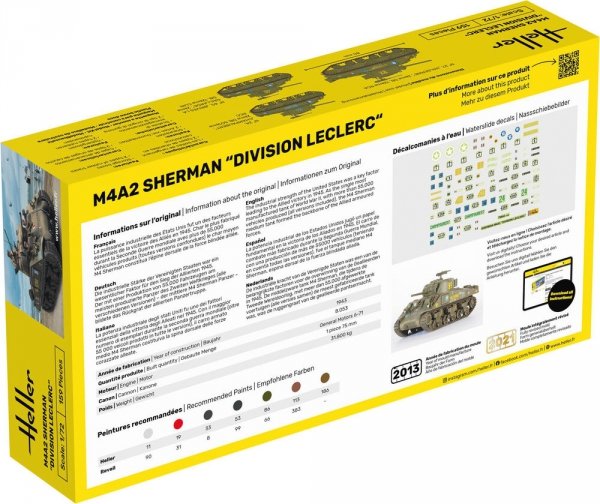 Heller 79894 M4A2 Sherman Division Leclerc deco.FR 1/72