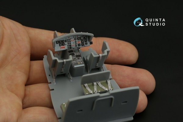 Quinta Studio QD48286 UH-1C 3D-Printed &amp; coloured Interior on decal paper (HobbyBoss) 1/48