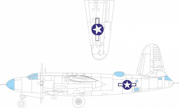 Eduard EX1046 B-26B Marauder national insignia ICM 1/48