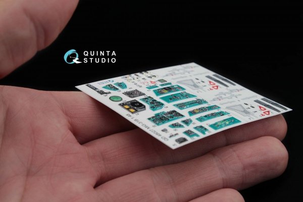 Quinta Studio QD48027 MiG-31B 3D-Printed &amp; coloured Interior on decal paper (for AMK kit) 1/48