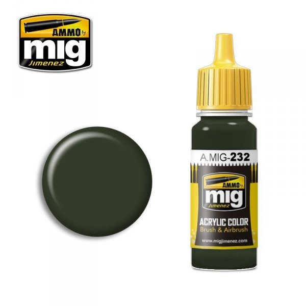 AMMO of Mig Jimenez 0232 RLM 70 SCHWARTZGRÜN 17ml