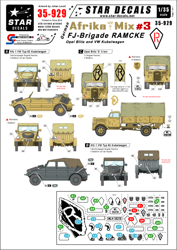 Star Decals 35-929 German Afrika Mix 3 1/35