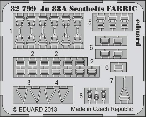 Eduard 32799 Ju 88A seatbelts FABRIC 1/32 Revell