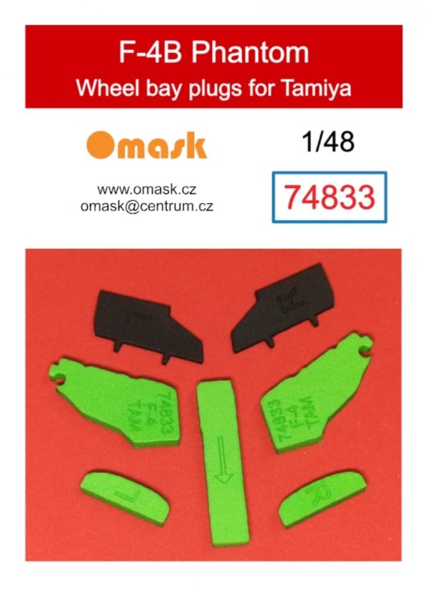 Omask 74833 F-4B Phantom wheel bay plugs (for Tamiya 61121 ) 1/48