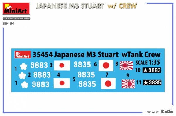 Miniart 35454 JAPANESE M3 STUART w/CREW 1/35