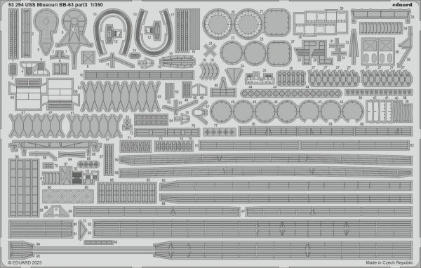 Eduard 53294 USS Missouri BB-63 part 3 HOBBY BOSS 1/350