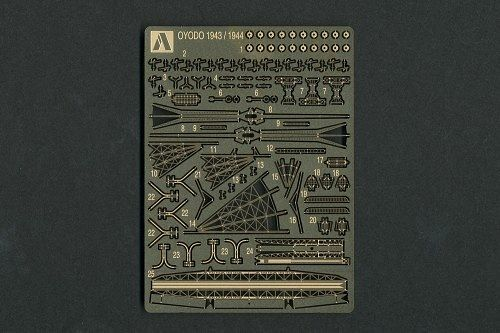 Aoshima 05274 IJN Light Cruiser Oyodo 1943/1944 Photo Etched Parts Set 1/700