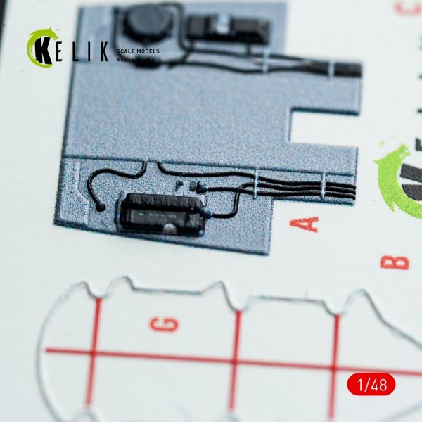 Kelik K48145 AV-8B Harrier - interior 3D decals for Hasegawa kit (1/48)