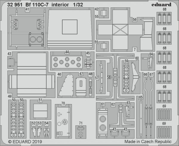 Eduard 32951 Bf 110C-7 interior REVELL 1/32