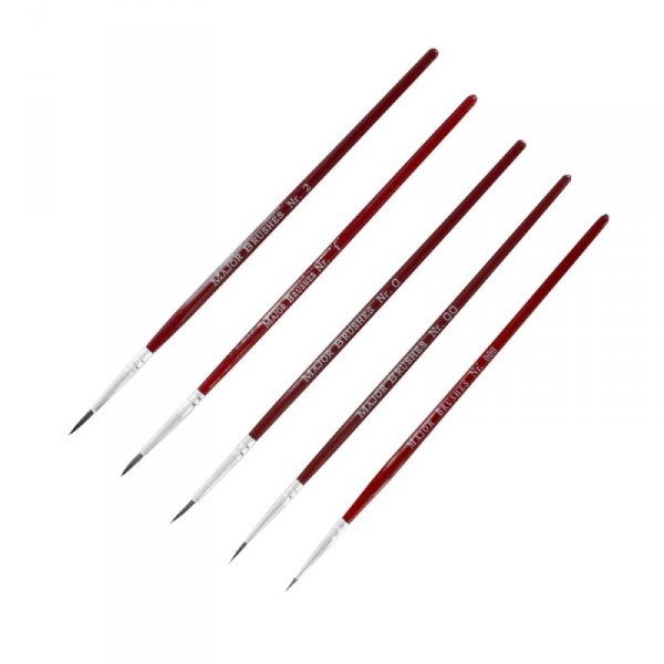 Modelcraft PPB2201-S1 5 Pce Pure Sable Brush Set
