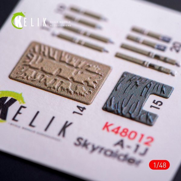 KELIK K48012 A-1J SKYRAIDER INTERIOR 3D DECALS FOR TAMIYA KIT 1/48