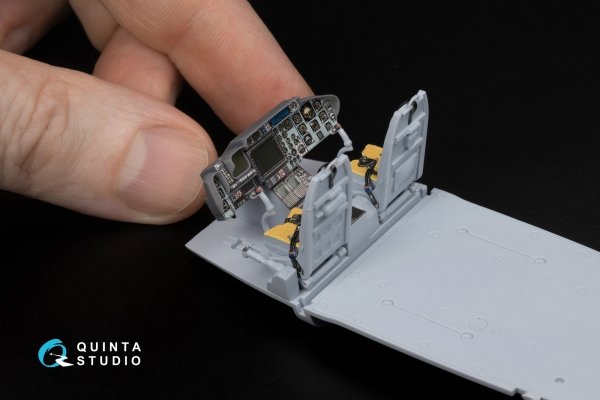 Quinta Studio QD+48483 Lynx HMA8 3D-Printed &amp; coloured Interior on decal paper ( Airfix )( with 3D-printed resin parts ) 1/48