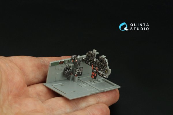 Quinta Studio QD32198 P-47D Thunderbolt Bubbletop Late 3D-Printed coloured Interior on decal paper (Hasegawa) 1/32
