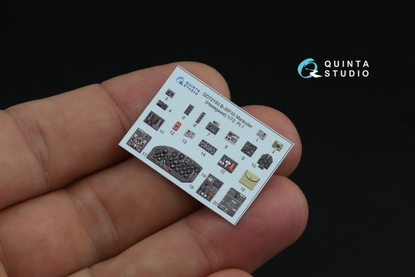 Quinta Studio QD72193 B-26F/G Marauder 3D-Printed coloured Interior on decal paper (Hasegawa) 1/72