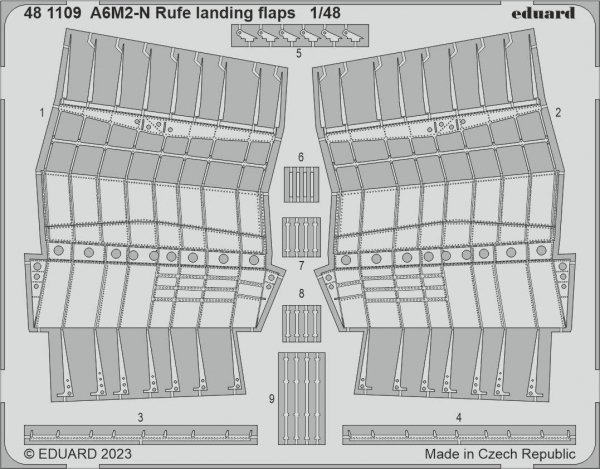 Eduard 481109 A6M2-N Rufe landing flaps EDUARD 1/48