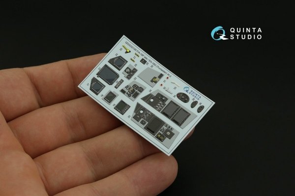 Quinta Studio QD32100 F/A-18F late / EA-18G 3D-Printed &amp; coloured Interior on decal paper (Trumpeter) 1/32