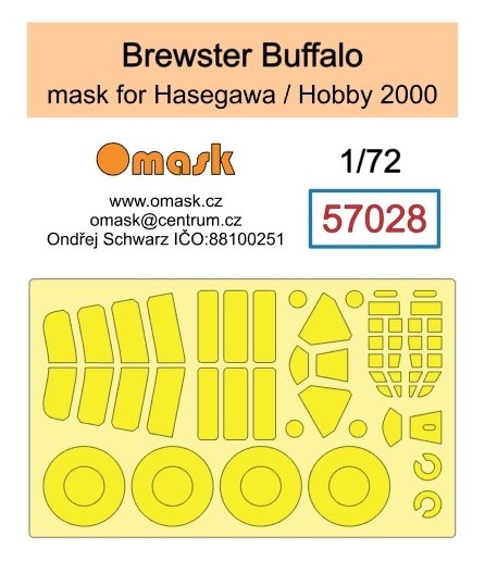 Omask 57028 Brewster Buffalo mask (for Hasegawa / Hobby 2000) 1/72