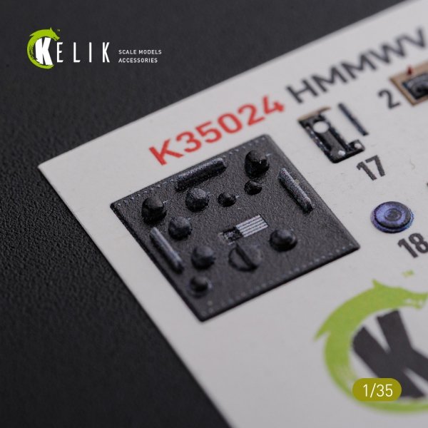 KELIK K35024 HUMVEE HMMWV M1036 with TOW Desert version Interior 3D Decal for Italeri kit 1/35