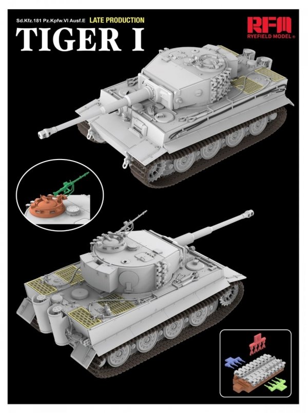Rye Field Model 5080 Tiger I Late Production Zimmerit &amp; Full Interior 1/35