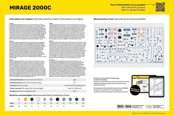 Heller 56426 Starter Kit - Mirage 2000C 1/48