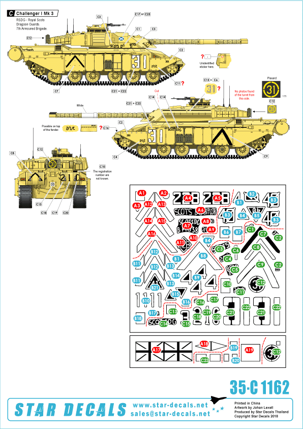 Star Decals 35-C1162 Challenger I 1/35