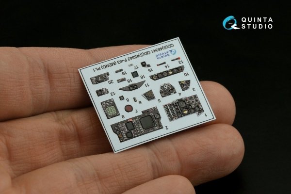 Quinta Studio QD48341 F-4G early 3D-Printed &amp; coloured Interior on decal paper (Meng) 1/48