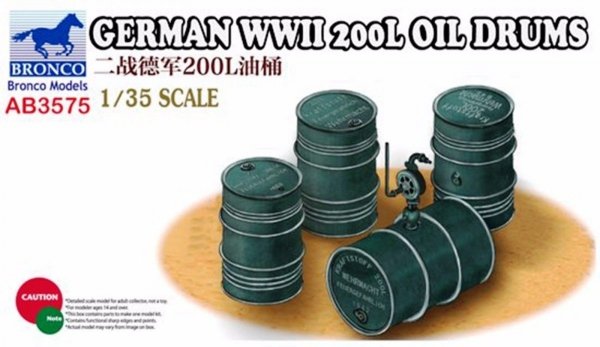 Bronco AB3575 German WWII 200L Oil Drums 1/35