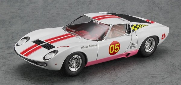 Hasegawa SP544 Wild Egg Girls No.05 Lamborghini Miura P400 SV &quot;Mikumo Shiranagi&quot; w/Figure 1/24