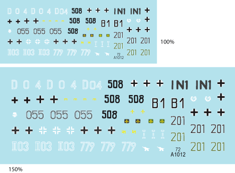 Star Decals 72-A1012 Befehlspanzer # 3 German Command 1/72