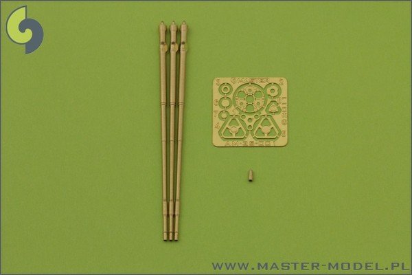 Master AM-35-001 M197 - Three-barrelled rotary 20mm cannon - turned barrels with etched barrel clamps (1:35)