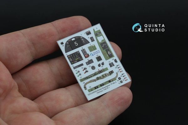 Quinta Studio QD+48556 Bristol Beaufighter TF.Mk.X 3D-Printed &amp; coloured Interior on decal paper (Tamiya) (with 3D-printed resin parts) 1/48